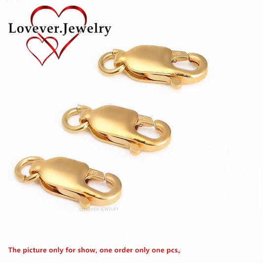 Us gold 10k Lock DIY Lobster Clasp Spring Clip Bracelet Buckled Necklace Head Button Joint Connection Buckle Accessories Material