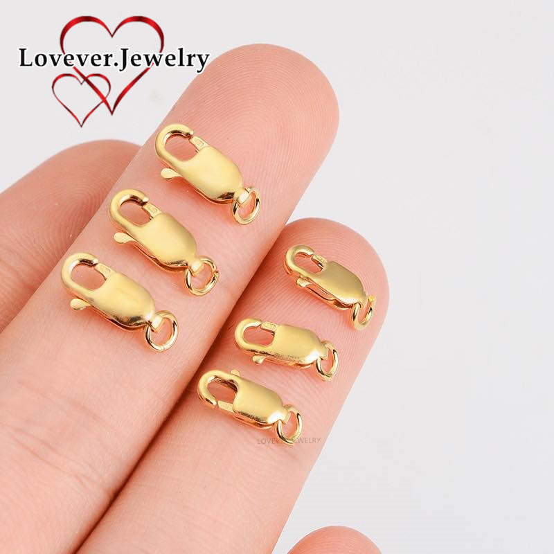 Us gold 10k Lock DIY Lobster Clasp Spring Clip Bracelet Buckled Necklace Head Button Joint Connection Buckle Accessories Material