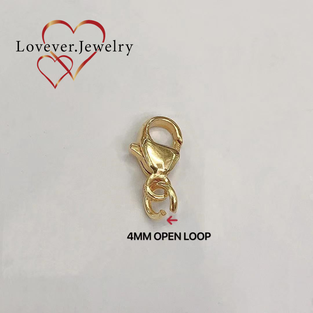 Us gold 10k Lock DIY Spring lock Fishtail lock water droplets lock Bracelet Buckled Necklace Head Button Joint Connection Buckle Accessories Material