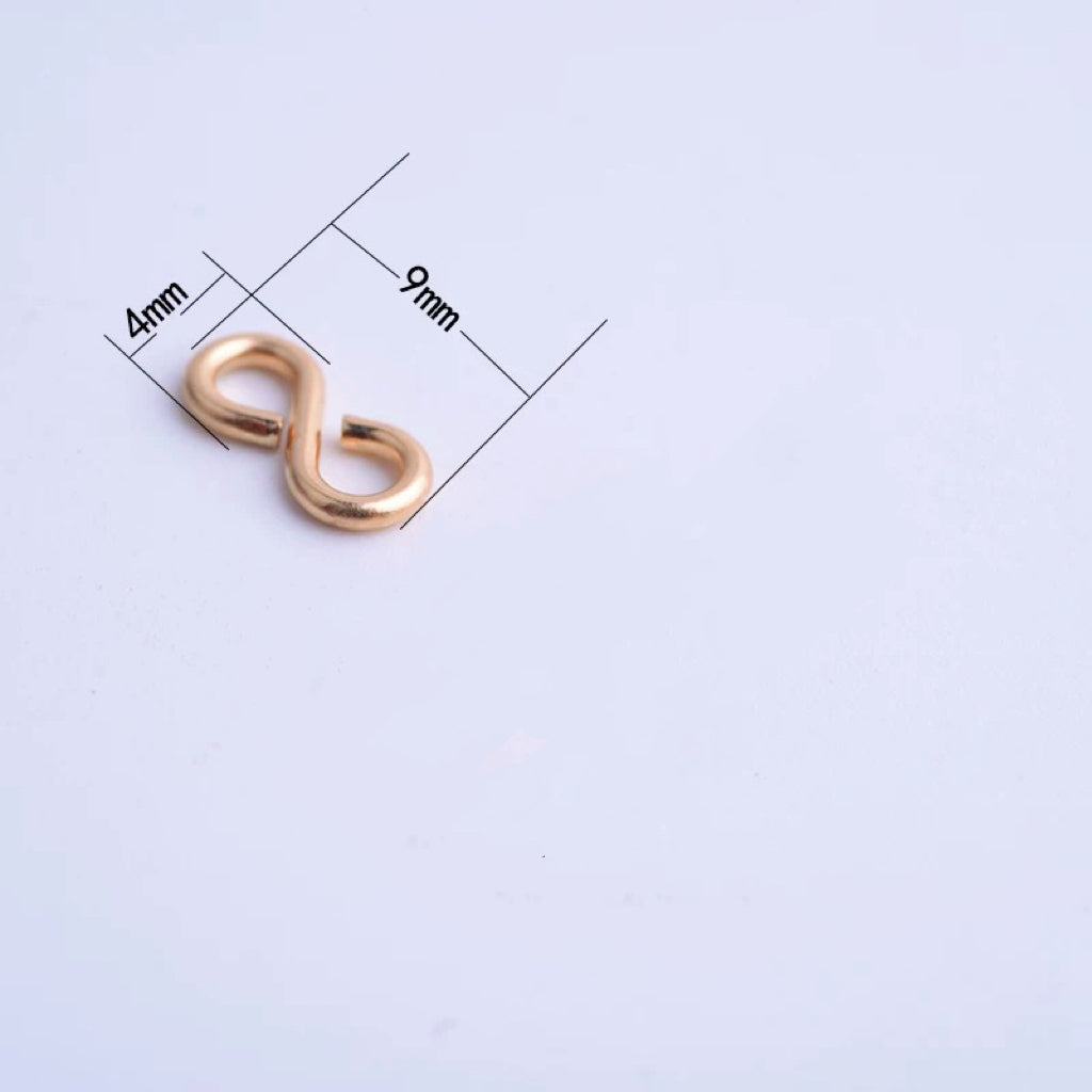 US GOLD 10K HOOK-SHAPED BUCKLE HANGING HOOK-SHAPED BUCKLE 8-CHARACTER BRACELET LOCK NECKLACE LOCK DIY ENDING CONNECTION ACCESSORIES LOCK BUCKLE