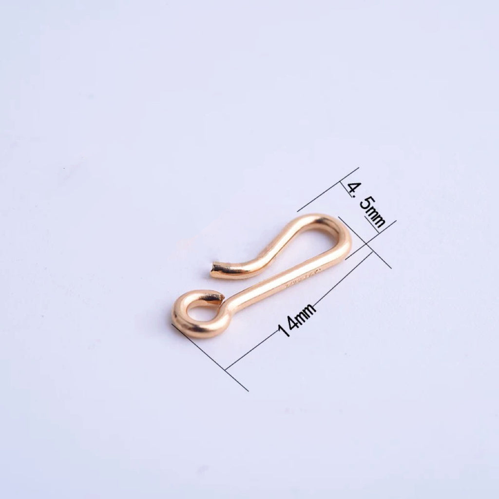 US GOLD 10K HOOK-SHAPED BUCKLE HANGING HOOK-SHAPED BUCKLE 8-CHARACTER BRACELET LOCK NECKLACE LOCK DIY ENDING CONNECTION ACCESSORIES LOCK BUCKLE