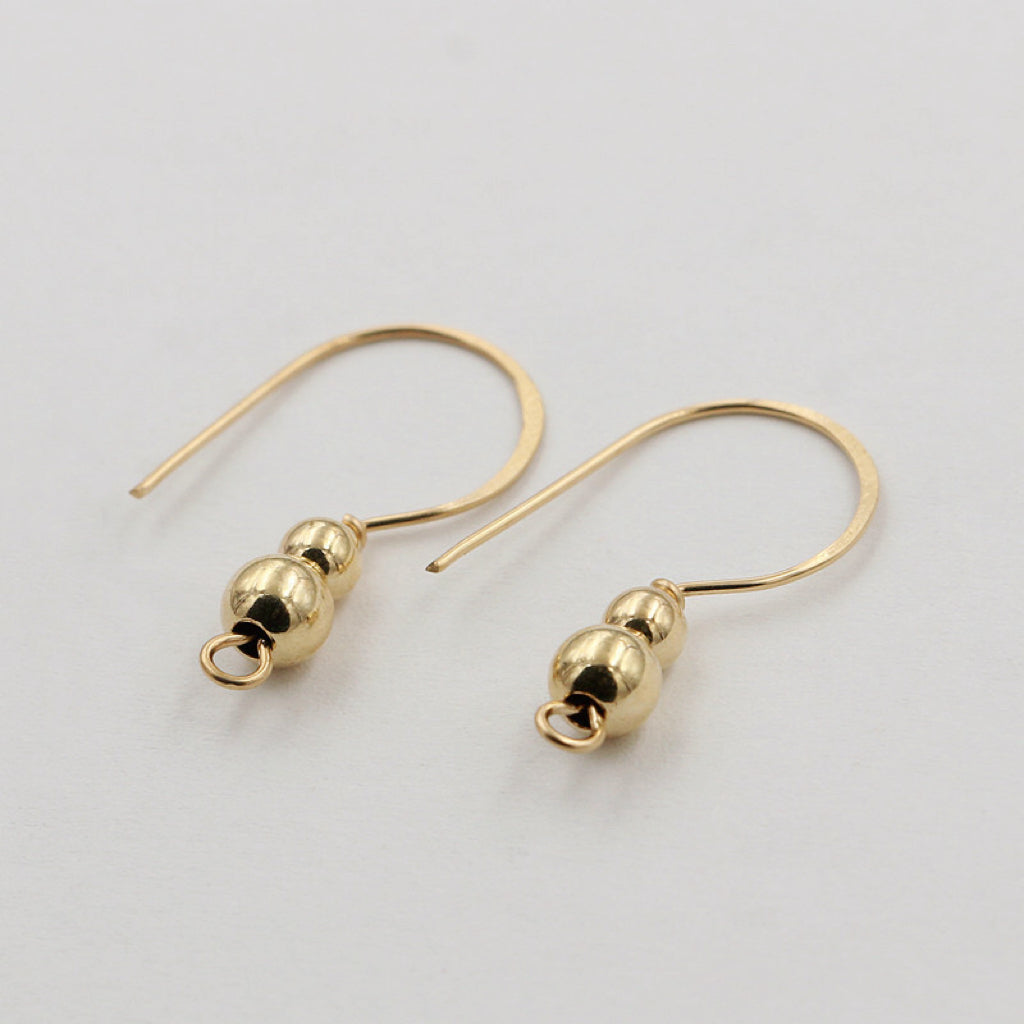 US 14K GOLD DIY EAR HOOK MAKE HOOP EARRINGS ACCESSORIES