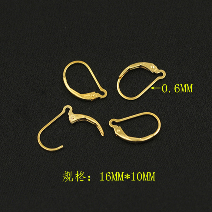 Us 14k Gold-Filled Ear Clip D-Shaped Ear Buckle Ring Closed Earrings Diy Jewelry Accessories