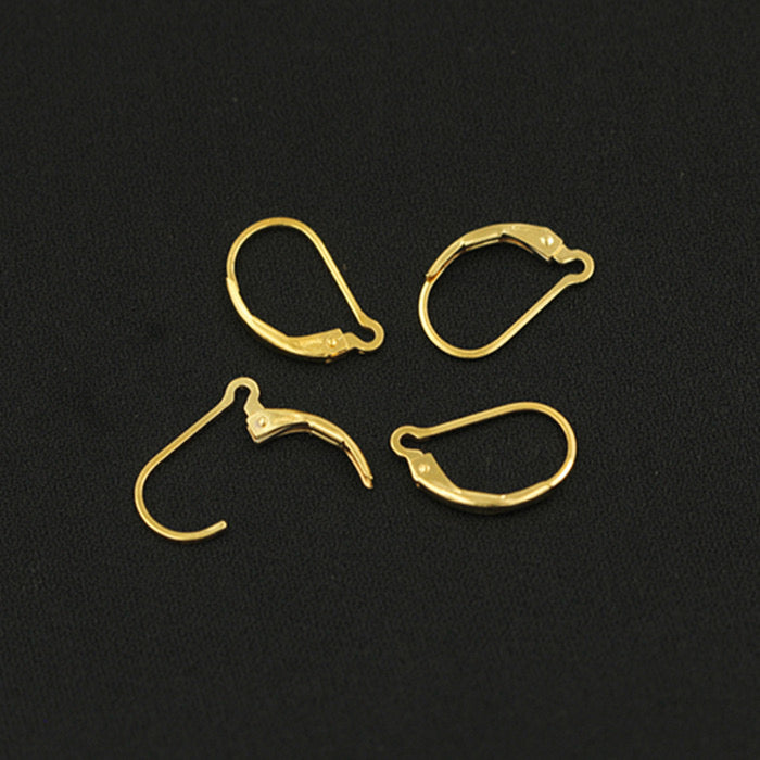 Us 14k Gold-Filled Ear Clip D-Shaped Ear Buckle Ring Closed Earrings Diy Jewelry Accessories