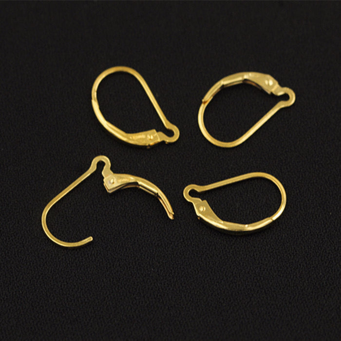 Us 14k Gold-Filled Ear Clip D-Shaped Ear Buckle Ring Closed Earrings Diy Jewelry Accessories