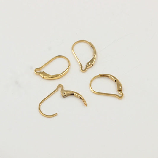 Us 14k Gold-Filled Ear Clip D-Shaped Ear Buckle Ring Closed Earrings Diy Jewelry Accessories